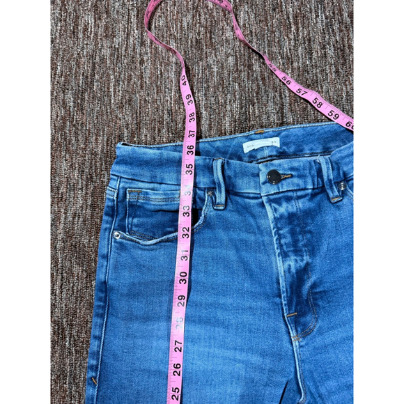 Women's GOOD AMERICAN Blue Distressed Skinny Jeans 12 - Picture 8 of 10